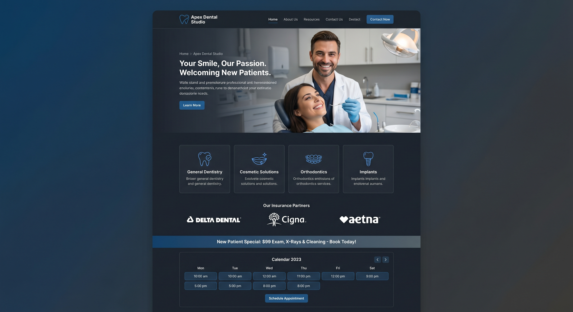 Dental Website Preview