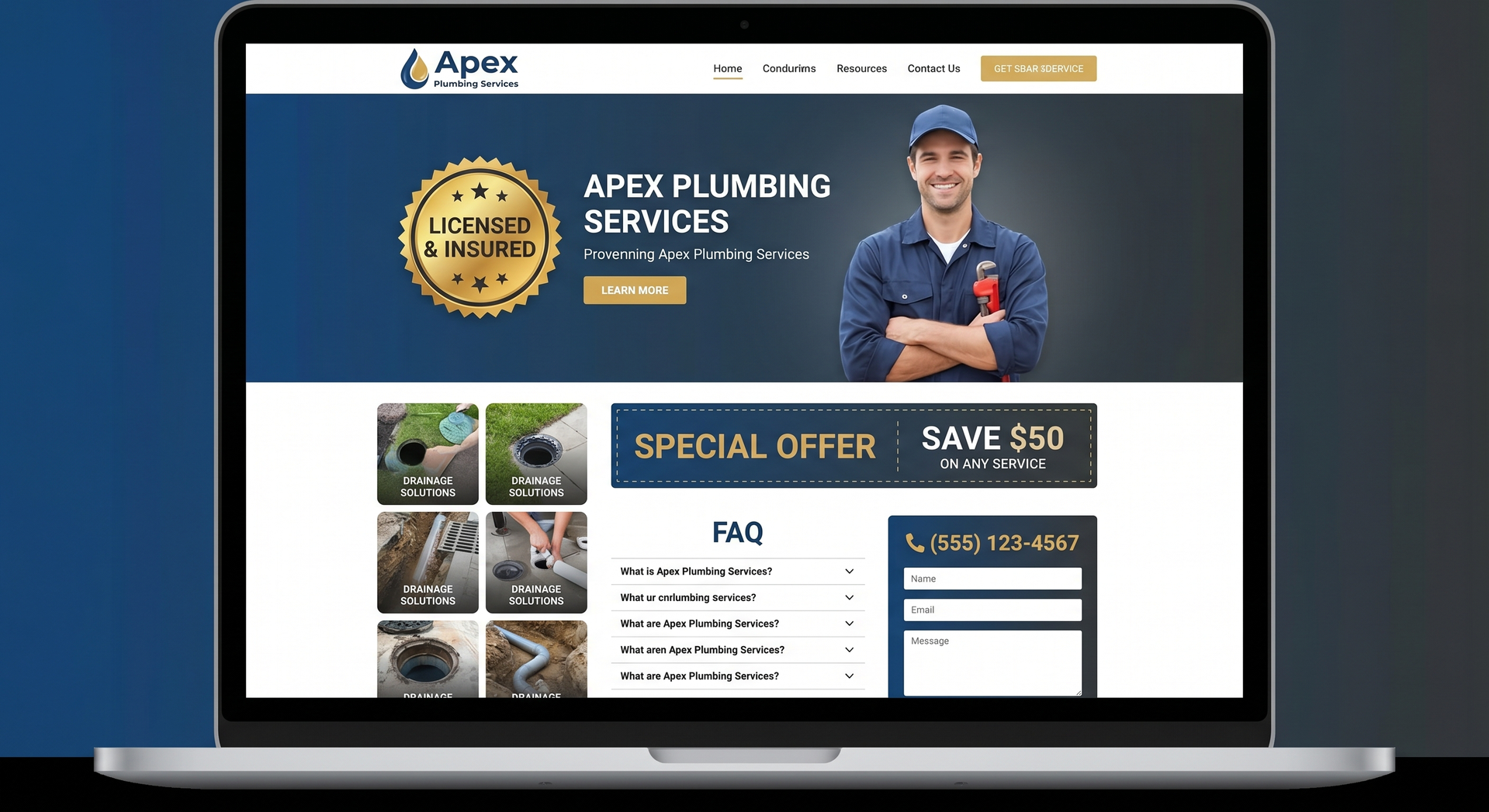 Plumbing Website Preview